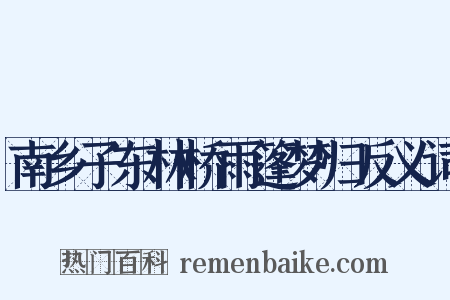 南乡子东林桥雨篷梦归反义词是什么意思的图片